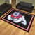 87" x 117" Black and Red NCAA Fresno State Bulldogs Plush Non-Skid Area Rug - IMAGE 2