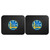 Set of 2 Black NBA Golden State Warriors Heavy Duty Rear Car Floor Mats 14" x 17" - IMAGE 1