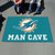59.5" x 94.5" Blue NFL Miami Dolphins Man Cave Ultimate Rectangular Area Rug - IMAGE 2
