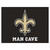 33.75" x 42.5" Black and White NFL New Orleans Saints Man Cave All-Star Rectangular Area Rug - IMAGE 1