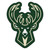 28.3" x 36" Green and White NBA Milwaukee Bucks Mascot Door Mat - IMAGE 1