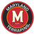 27" Red and Black NCAA University of Maryland Terps Rounded Door Mat - IMAGE 1