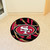 27" Pink and Ivory NFL San Francisco 49ers Round Non-Skid Mat Area Rug - IMAGE 2