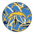27" Blue and Gold NFL Los Angeles Chargers X-Fit Round Mat - IMAGE 1
