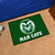 19" x 30" White and Green NCAA Rams Man Cave Starter Rectangular Mat Area Rug - IMAGE 2