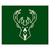 59.5" x 71" Green and White NBA Milwaukee Bucks Rectangular Tailgater Mat Outdoor Area Rug - IMAGE 1