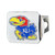 4" Silver NCAA University of Kansas Jayhawks Class III Hitch Cover Auto Accessory - IMAGE 1