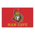 59.5" x 94.5" Red and Black NHL Ottawa Senators Man Cave Ulti-Mat Rectangular Area Rug - IMAGE 1