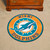 27" Teal Contemporary NFL Dolphins Round Area Rug - IMAGE 2