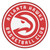 27" Red and White NBA Atlanta Hawks Rounded Door Mat - IMAGE 1