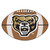 20.5" x 32.5" Brown and White NCAA Oakland University Golden Grizzlies Football Shape Mat - IMAGE 1