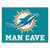 33.75" x 42.5" Blue and White NFL Miami Dolphins Man Cave All-Star Rectangular Mat Area Rug - IMAGE 1