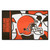 19" x 30" Red and Black NFL Cleveland Browns Starter Mat Rectangular Area Rug - IMAGE 1
