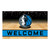 Blue and White NBA Dallas Mavericks "Welcome" Rectangular Outdoor Door Mat 18" x 30" - IMAGE 1