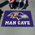 59.5" x 94.5" Blue and White NFL Baltimore Ravens "Man Cave" Area Rug - IMAGE 2