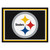 7.25' x 9.75' Vibrantly Colored NFL Pittsburgh Steelers Plush Non-Skid Area Rug - IMAGE 1