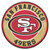 27" Red Contemporary NFL 49ers Round Area Rug - IMAGE 1