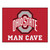 2.8' x 3.5' Red and White NCAA Ohio State University Buckeyes Man Cave All Star Rectangular Area Rug - IMAGE 1