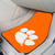 Set of 2 Orange and White NCAA Clemson University Tigers Front Carpet Car Mat 17" x 27" - IMAGE 2