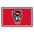 3.6' x 5.9' Red and White NCAA North Carolina State University Wolfpack Non-Skid Plush Area Rug - IMAGE 1