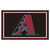 3.6' x 5.9' Black and Red MLB Arizona Diamondbacks Plush Non-Skid Area Rug - IMAGE 1