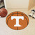 27" Black and Orange NCAA University of Tennessee Volunteers Basketball Shape Round Area Rug - IMAGE 2