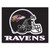 33.75" x 42.5" Black and White NFL Baltimore Ravens All Star Rectangular Door Mat - IMAGE 1