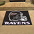 33.75" x 42.5" Black and White NFL Baltimore Ravens All Star Rectangular Door Mat - IMAGE 2