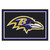 59.5" x 88" Black and Blue NFL Baltimore Ravens Non-Skid Area Rug - IMAGE 1