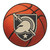 27" Orange and Beige Contemporary U.S. Military Academy Basketball Round Mat - IMAGE 1