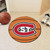 27" Red and White NCAA St. Cloud State University Huskies Basketball Round Mat - IMAGE 2