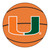 27" Orange and Green NCAA University of Miami Hurricanes Basketball Shape Mat - IMAGE 1
