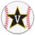 27" White and Black NCAA Vanderbilt University Commodores Baseball Round Mat - IMAGE 1