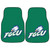 Set of 2 Green NCAA Florida Gulf Coast University Eagles Front Carpet Car Mats 17" x 27" - IMAGE 1