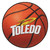 27" Brown and White NCAA University of Toledo Rockets Basketball Mat Area Rug - IMAGE 1