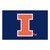 19" x 30" Blue and Orange NCAA University of Illinois Fighting Illini Starter Mat Area Rug - IMAGE 1