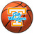 27" Orange and Blue NCAA University of Tennessee Volunteers Basketball Shaped Door Mat - IMAGE 1