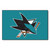 19" x 30" Blue and Black NHL San Jose Sharks Starter Mat Rectangular Area Rug - IMAGE 1