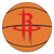27" Orange and Red NBA Houston Rockets Basketball Round Doormat - IMAGE 1