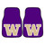 Set of 2 Purple and Brown NCAA University of Washington Huskies Carpet Car Mats 17" x 27" - IMAGE 1