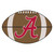 20.5" x 32.5" Brown and Red NCAA University of Alabama Crimson Tide Football Shaped Door Mat - IMAGE 1