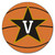 27" Orange and Black NCAA Vanderbilt University Commodores Basketball Round Mat - IMAGE 1