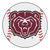 27" White and Red NCAA Missouri State Bears Baseball Mat Area Rug - IMAGE 1