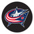 Black and Red NHL Columbus Blue Jackets Puck Mat Round Area Rug 27" - IMAGE 1