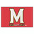 19" x 30" Red and White NCAA University of Maryland Terps Starter Mat Rectangular Area Rug - IMAGE 1