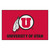 19" x 30" White and Red NCAA University of Utah Utes Starter Rectangular Mat - IMAGE 1