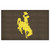 5' x 8' Brown NCAA University of Wyoming Cowboys Outdoor Rectangular Area Rug - IMAGE 1