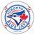 27" White and Blue MLB Toronto Blue Jays Baseball Mat Area Rug - IMAGE 1