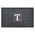 19.5" x 31.25" Black and White MLB Texas Rangers Team Medallion Outdoor Door Mat - IMAGE 1