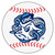 27" Blue and White NCAA University of North Carolina Chapel Hill Tar Heels Baseball Mat Area Rug - IMAGE 1